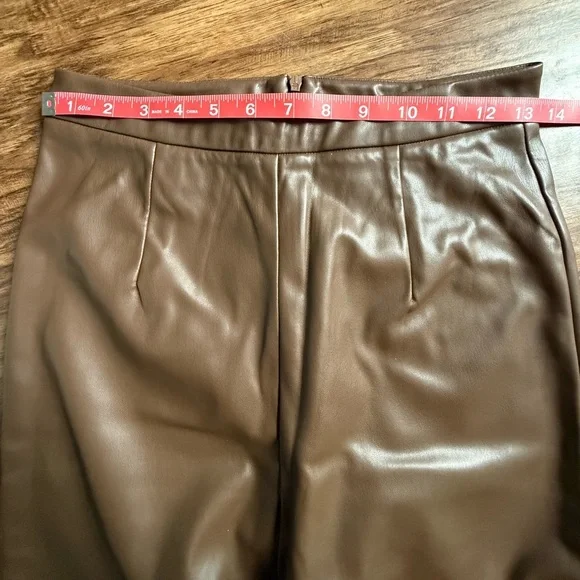 Princess Polly Viviene Brown High Waisted Leather Pant - Picture 5 of 5
